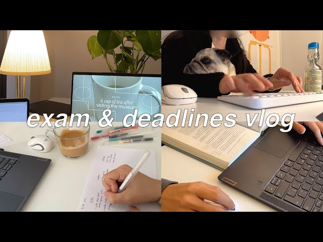 Exam & deadlines study vlog | a week of lots of studying (cramming), what I eat in busy days