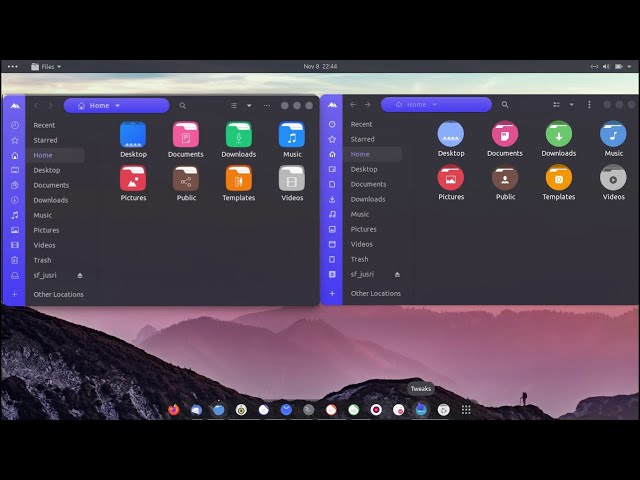 Customize GNOME Desktop (Nautilus FM multi-colored folders)