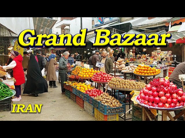 Walking through the Colorful Rasht Grand Bazaar - Iran's largest open-air market😱-2024 ایران