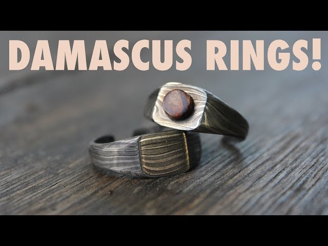 Teaching my brother how to forge a DAMASCUS RING