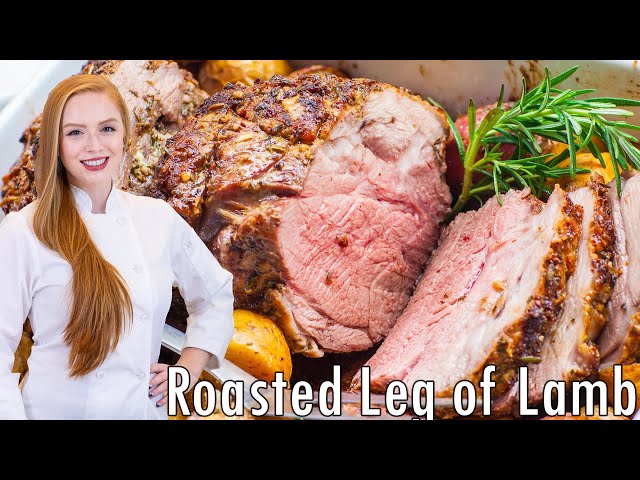 Garlic & Herb Roasted Leg of Lamb - EASY, Juicy & Delicious Recipe!!