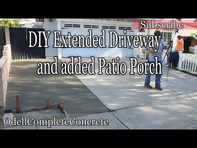 How to pour & Extend your Driveway, plus add a Concrete Patio Porch