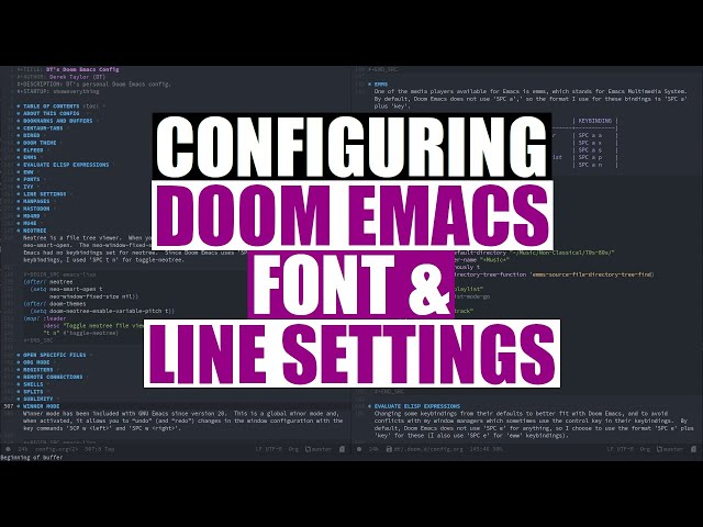 Font And Line Settings In Doom Emacs