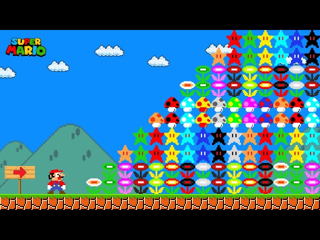 Super Mario Bros. but there are MORE Custom Power-UP! (ALL EPISODES)