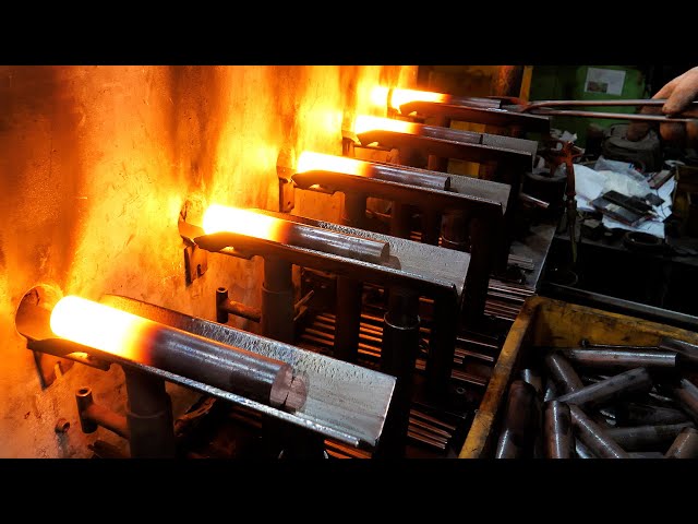 Huge bolt mass production process. Amazing Korean old metal factory