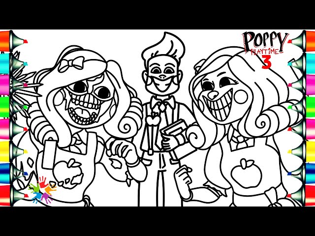 Poppy Playtime Chapter 4 Coloring Pages / How to Color Miss & Mr Delight / NCS Music