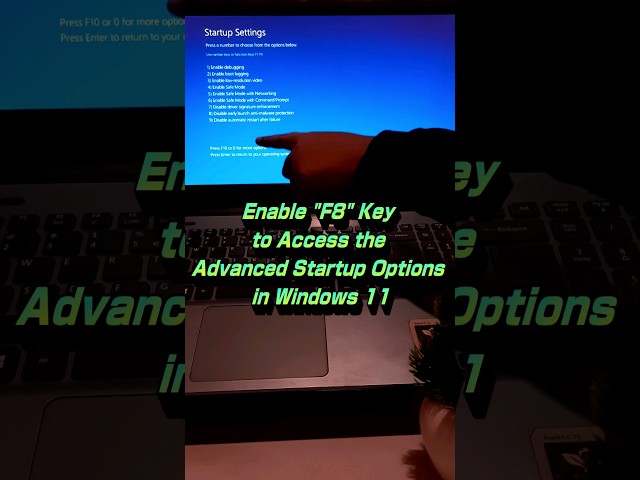 Enable F8 Key to Access the Advanced Startup Options in Windows 11 💻 #youtubeshorts #shorts