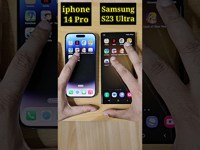 iPhone 14 Pro Vs Samsung Galaxy S23 Ultra Speed Test Comparison 😂 |
