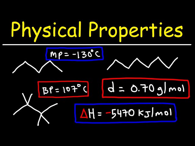 Physical Properties of Alkanes - Melting Point, Boiling Point, Density, & Water Solubility