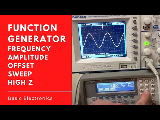 Function Generator Explained - Includes how to use sweep and high-z for Agilent 33220A