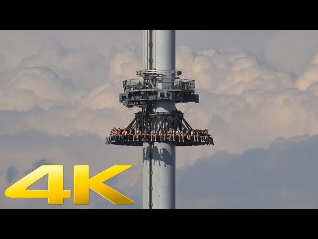 4K | AtmosFear freefall tower at Liseberg Gothenburg in Sweden