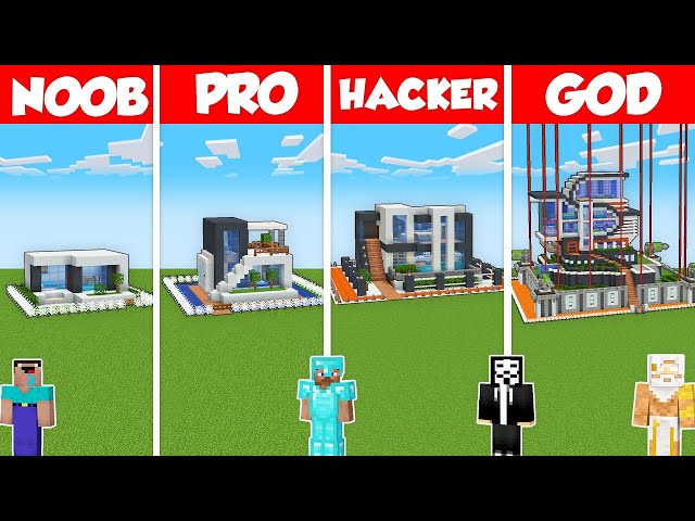 SECRET SAFEST HOUSE BUILD CHALLENGE - Minecraft Battle: NOOB vs PRO vs HACKER vs GOD / Animation