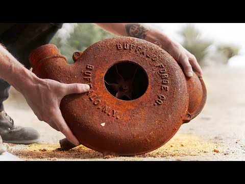 Rusty Gold | 100 Year Old Coal Forge Blower Full Restoration (Buffalo Forge Company)
