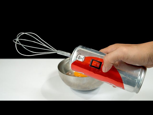 How To Make Electric Egg Beater Mixer From Coca Cola