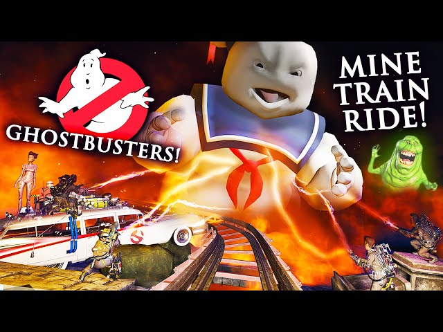 GHOSTBUSTERS!!! Mine Train Coaster & Dark Ride! POV [CC]
