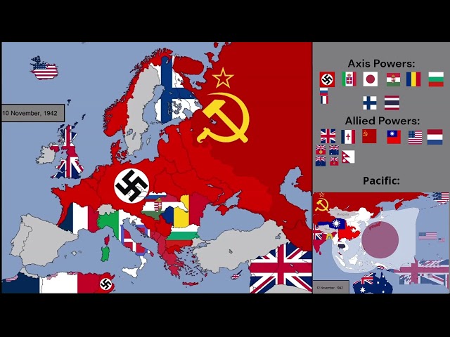 World War II with Flags: Every Day By: @GeographyandSpace