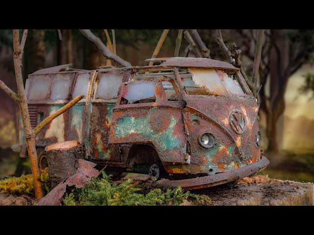 1958 Volkswagen T1 Samba Bus  - Restoration Abandoned Model Car