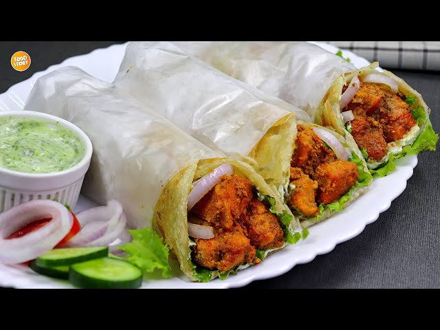 Authentic Chicken Tikka Paratha Roll Recipe,Chicken Paratha Roll,New Recipe by Samina Food Story