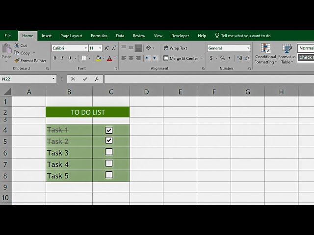 Making a Basic To-Do List in Microsoft Excel
