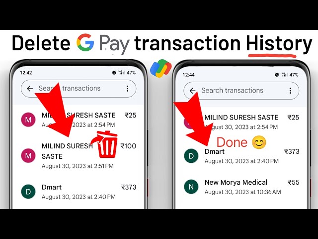 How to Delete Gpay transaction History | Google pay se transaction kaise delete kare 2024