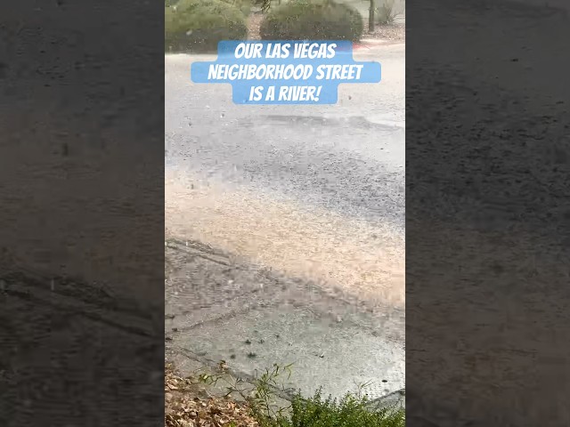 Flooding hit us again in Las Vegas! #lasvegasflooding #lasvegasrain #monsoon2023