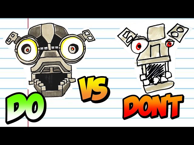 Amazing Endo Fnaf Security Breach Ruin  Robot Do vs Don't Drawing - how to draw FNAF step by step