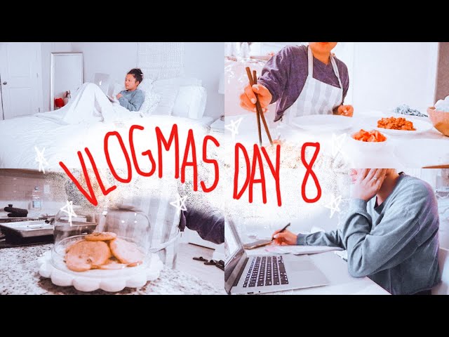 VLOGMAS DAY 8: cooking/baking vlog, studying for finals again..., watching a new Kdrama, & chill day