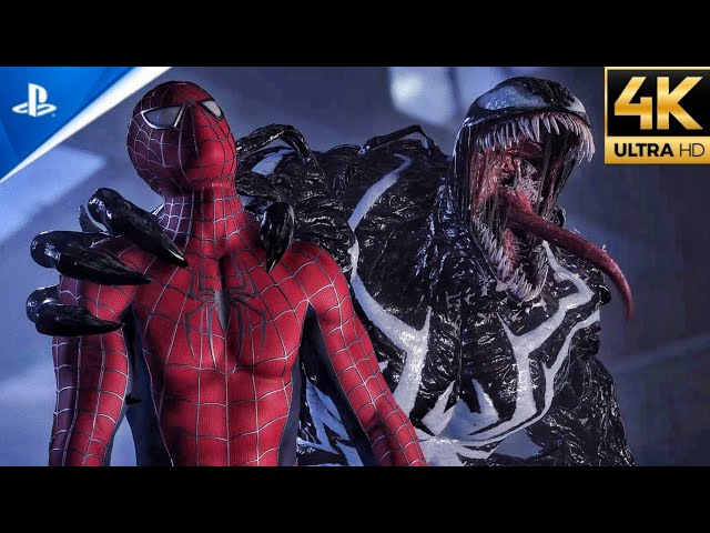 Raimi Suit vs Venom Boss Fight (Ultimate Difficulty) - Spider-Man 2 PS5 (4K)
