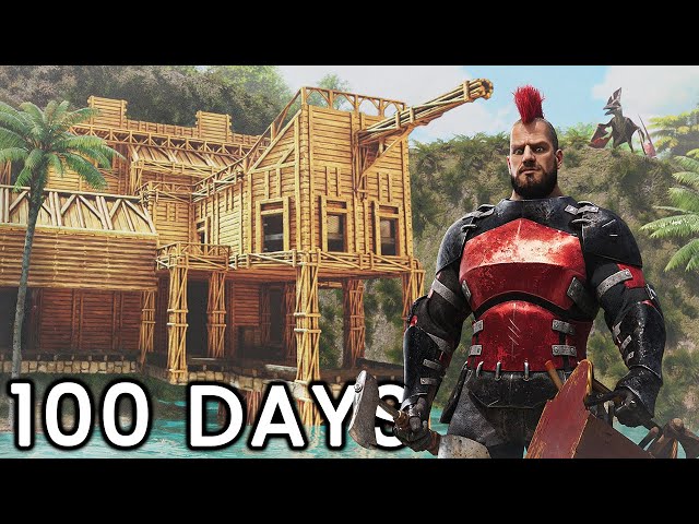 I Spent 100 Days In Ark Survival Ascended - The Island