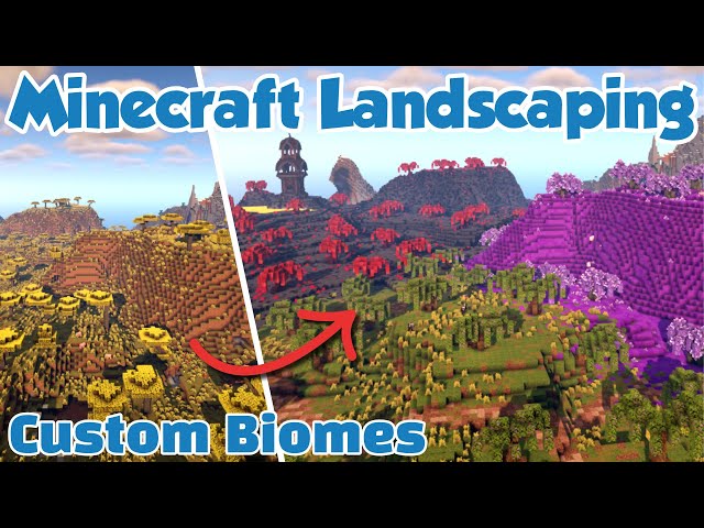Minecraft 1.17 Custom Biomes: Lush vs. Dark Transformation [Minecraft Landscaping]