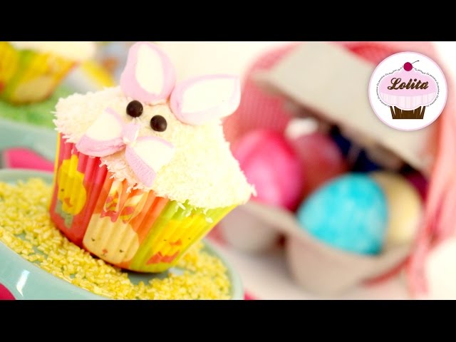 Receta de cupcakes de conejo de Pascua |Cupcakes esponjosos | Dulces para niños