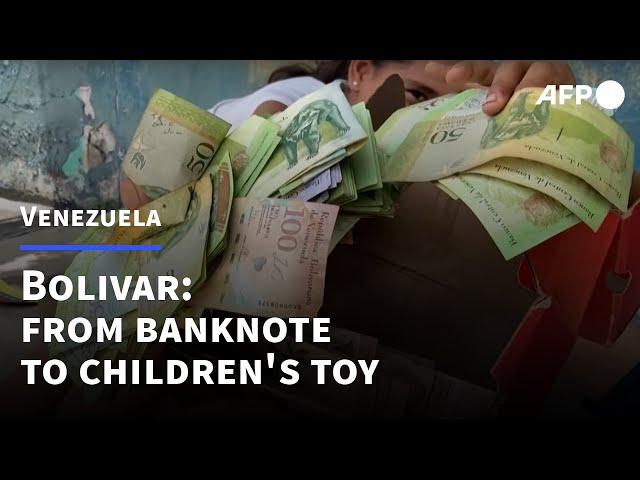 Venezuela’s bolivar, from banknote to children’s toy | AFP