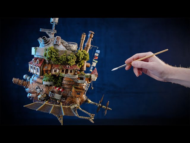 I made the flying version of Howl's Moving Castle out of garbage