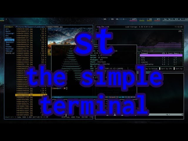 My st (suckless terminal) Build: The Even Bester Terminal!