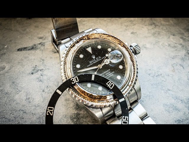 Restoration $8500 Rolex Submariner Luxury Watch - Polishing Case Bracelet - Dirty - ASMR