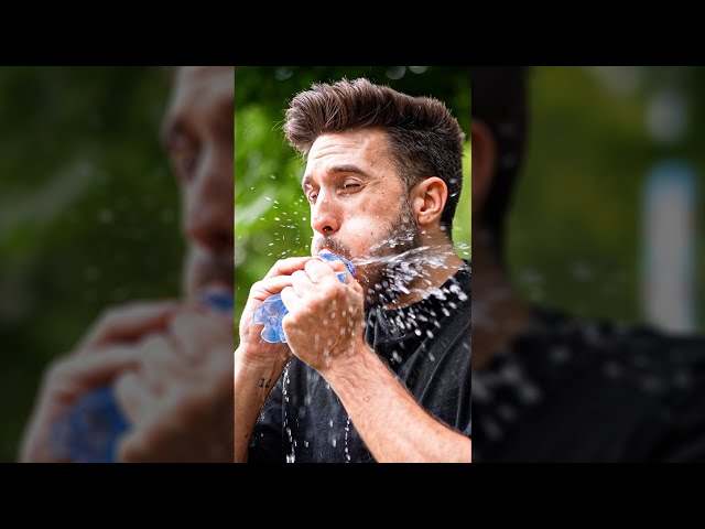 Drinking a Water Bottle in 1 Second