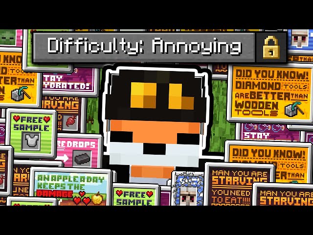 So I made an "Annoying" Difficulty in Minecraft...