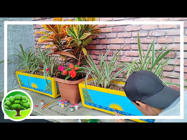 💚 DIY - Amazing flower pot art / Garden decor 24