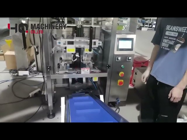 Automatic vertical filling sealing machine for gummies|YQ candies packaging line with scales USA