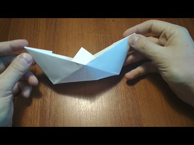 Как сделать бумажный кораблик. Оригами - лодочка.