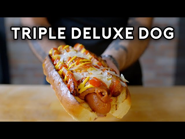 The Triple Deluxe Dog from Hot Dog Detective: Crown of Condiments | Binging with Babish