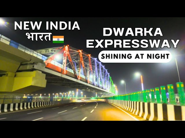 New Bharat - Dwarka Expressway | India’s First Elevated Highway | Shining at Night