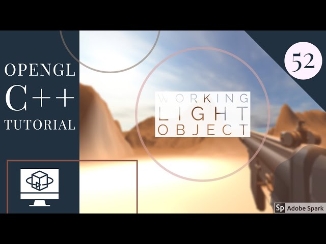 OpenGL/C++ 3D Tutorial 52 - Light objects working! Point light object sent into shader.