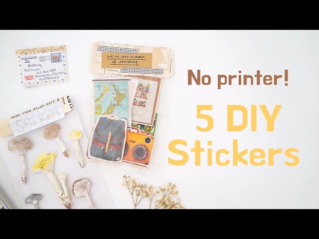 5 Easy DIY Sticker Ideas | No Printer ✏️✂📓