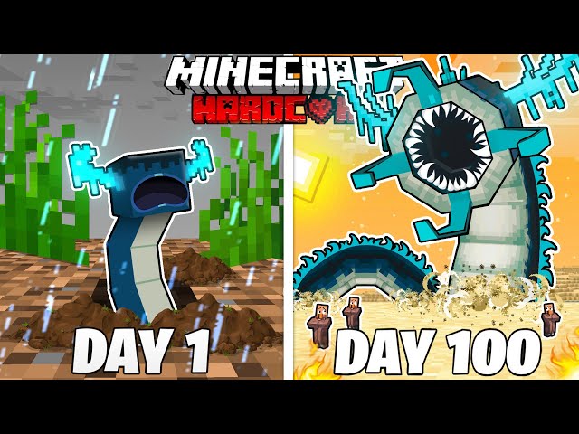 I Survived 100 Days as a WARDEN WORM in HARDCORE Minecraft