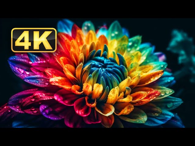 Blooming Flowers Timelapse - 2! 1 Hour 4K Relaxing Screensaver. Amazing Flowers! Relaxing Music