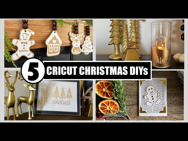 5 DIYS to Decorate for Christmas (made with CRICUT)