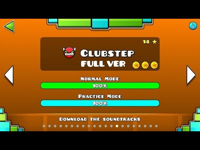 Geometry Dash - Clubstep (FULL VER) All Coin / ♬ Partition