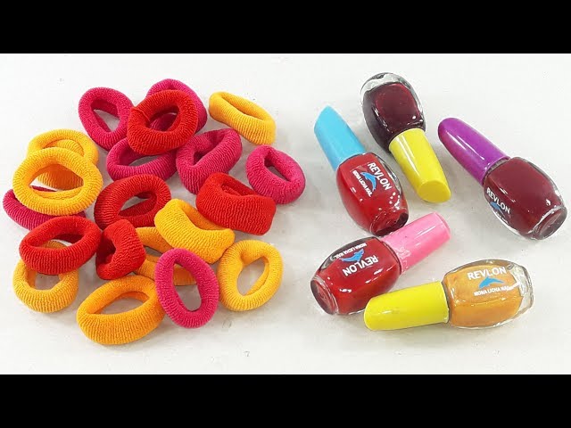 Amazing decorating idea with nail polish & Hair rubber bands | DIY art and craft | DIY HOME DECO