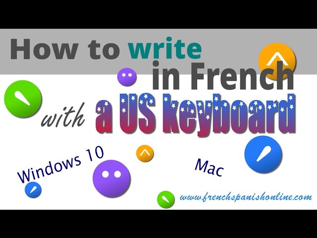 How to write in French with a US keyboard